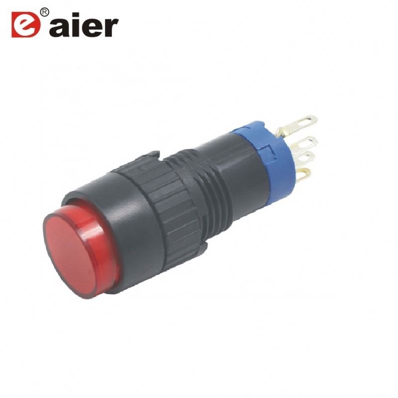 A12-11ZY-N ON-ON Red round button push switch with lamp