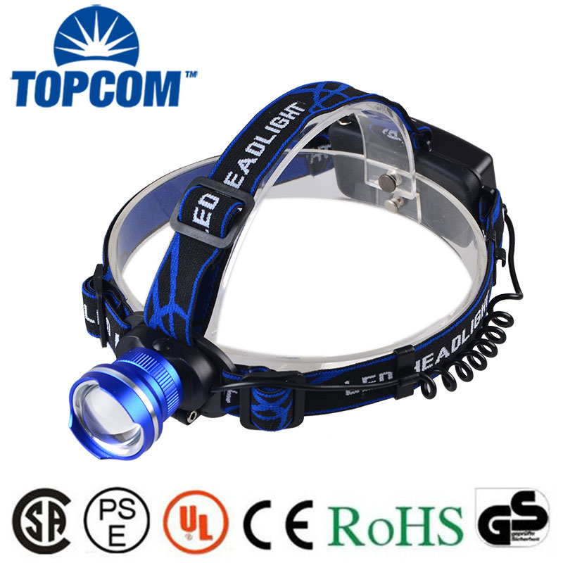 Aluminium Super Bright 3 Modes Zoom Headlamp LM XML T6 High Power Mining Headlamp