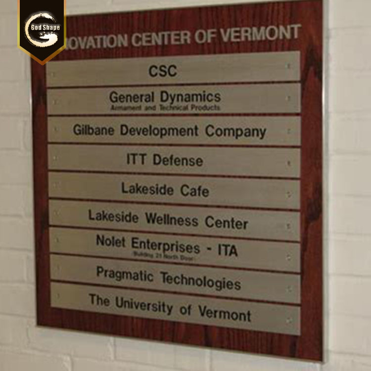 GS wall mounted wayfinding directional sign board  information display
