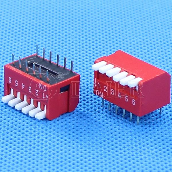 Electrical 0.1A 50VDC 2.54MM Piano Type Dip Switch China