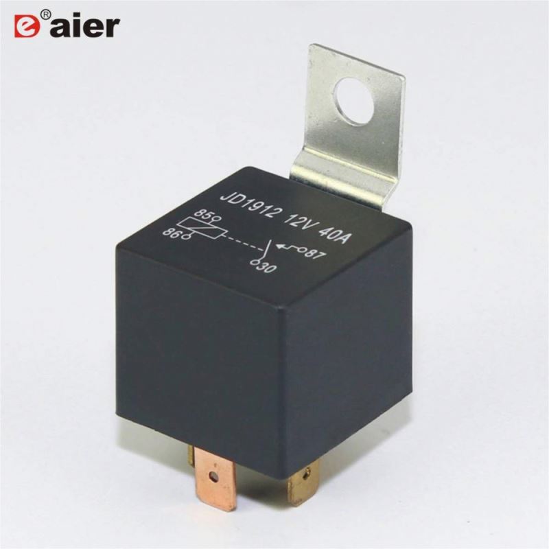 4Pins Automotive DC 24V 12V Relay JD1912 Metal Bracket 5V 30A/40A
