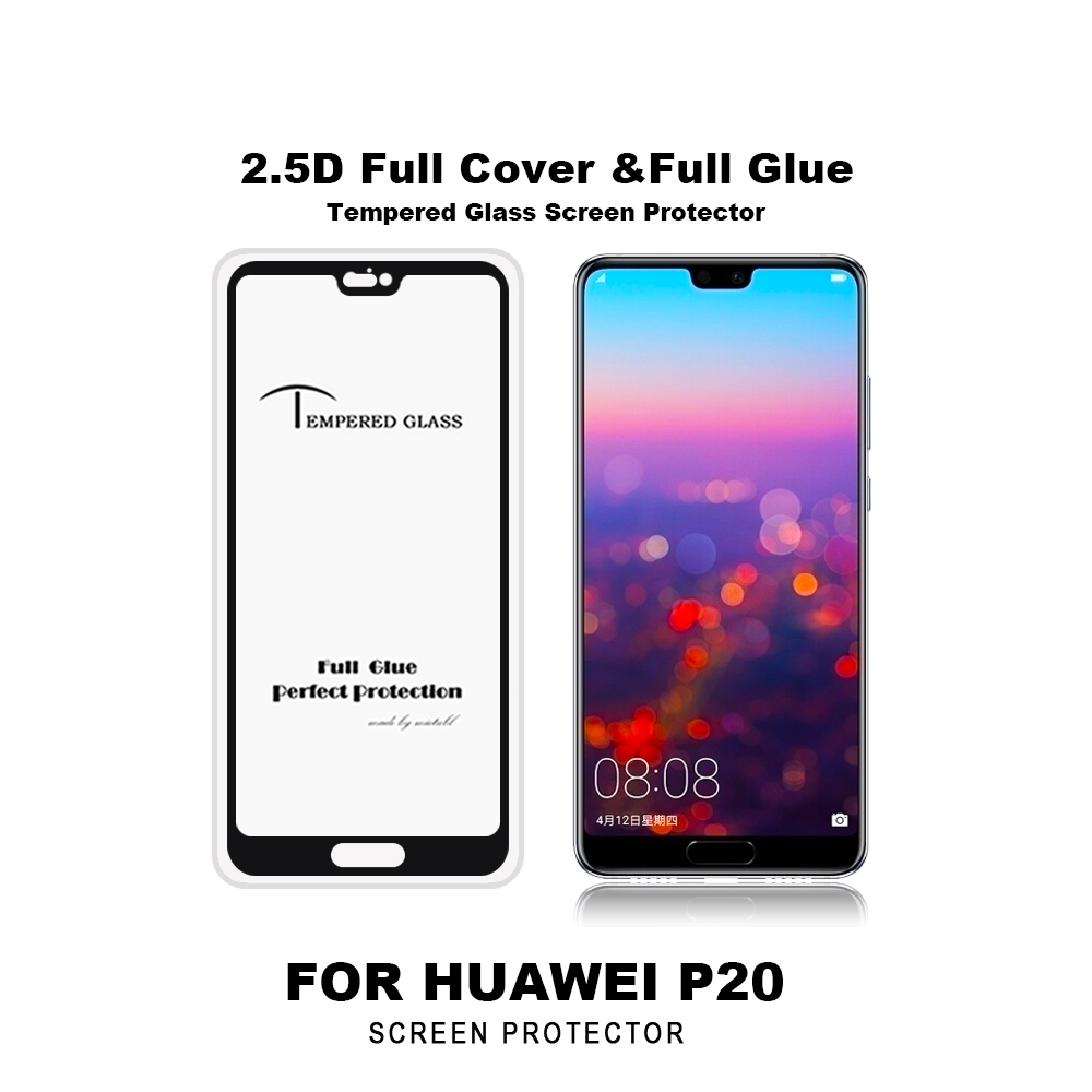Tempered Glass Screen Protector for Huawei P20 / 9H 2.5D Full Cover & Full Glue film for Huawei P20