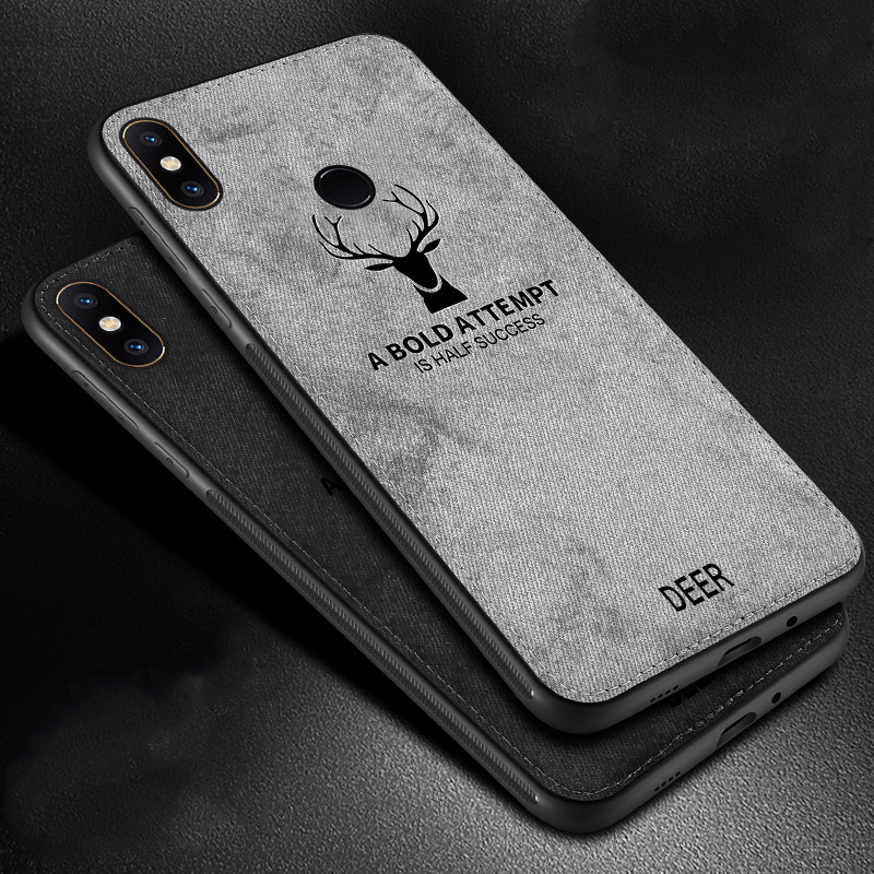 Protective Case Anti Slippery canvas and  Flexible Durable Shockproof elk deer PC Skin Case for Xiaomi Mix 2S