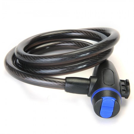 Bike Bicycle Security Anti-theft Steel Cable Chain Lock Coil with 2 Keys 1m