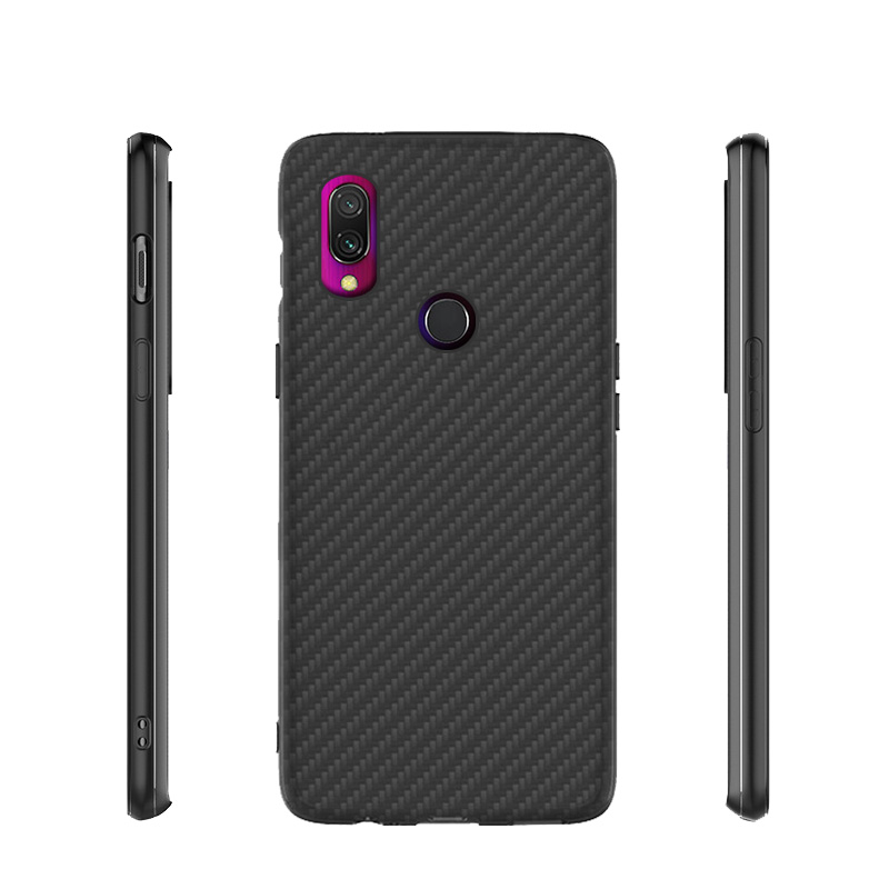 Matte Finish Carbon Fiber Textured Light Thin Shock Absorbing Bumper Skin hard case for Redmi S3