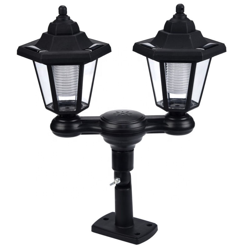 3 in 1 Solar LED Lamp Garden Post Pole Lantern Outdoor Wall Mount Patio Lighting Path