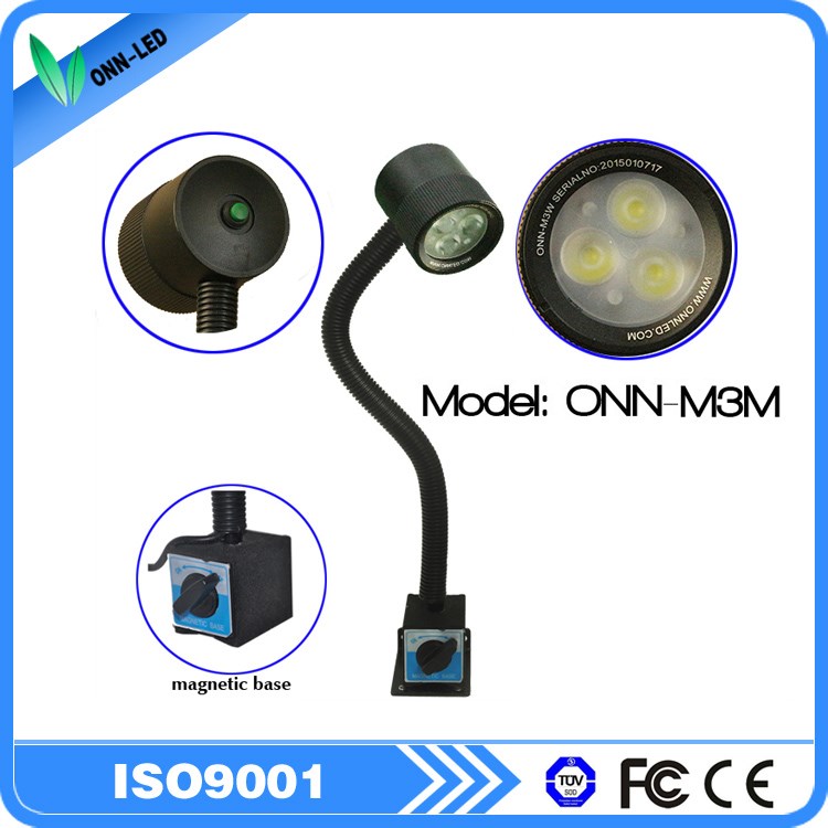 ONN M3M 24V/220V IP65 WATERPROOF MAGNETIC BASE GOOSENECK WORK LIGHT FOR MILLING MACHINE