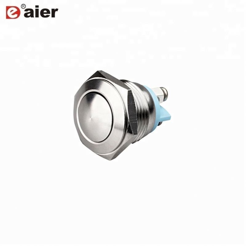 Dome Button 2Pin Screw Terminal Momentary Metal Waterproof 16MM Horn Push Button