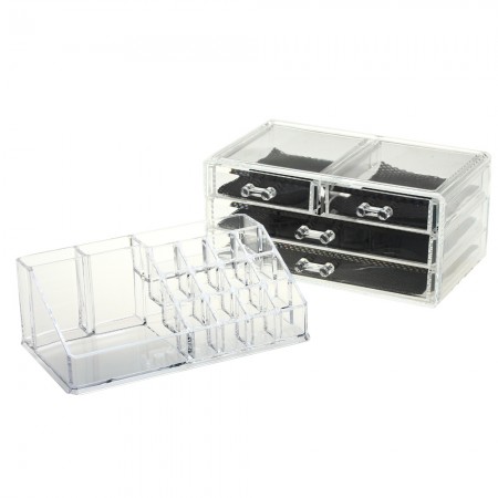 Makeup Organizer Cosmetics Acrylic Clear Case Storage Insert Holder Bo Display