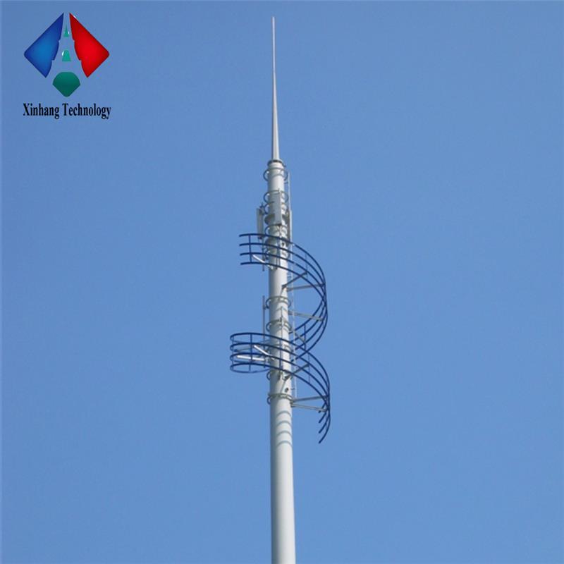 antenna 20m high mast steel monopole communication tower