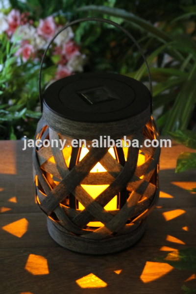 outdoor hanging solar rattan lightings lantern (JL-2210)