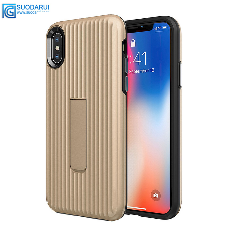 Colorful TPU+PC Bracket phone case for Iphone X Xs Max XR Traveler Cover