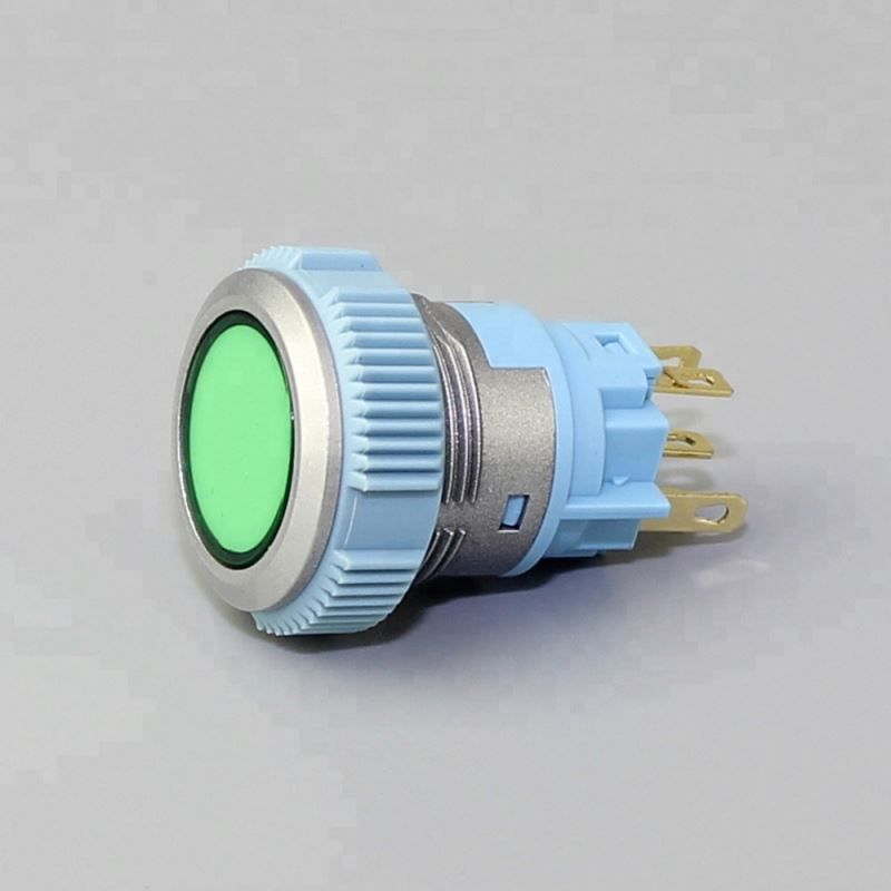 Flat Top SPST 6 Pin Anti-Vandal Locking Switch LED