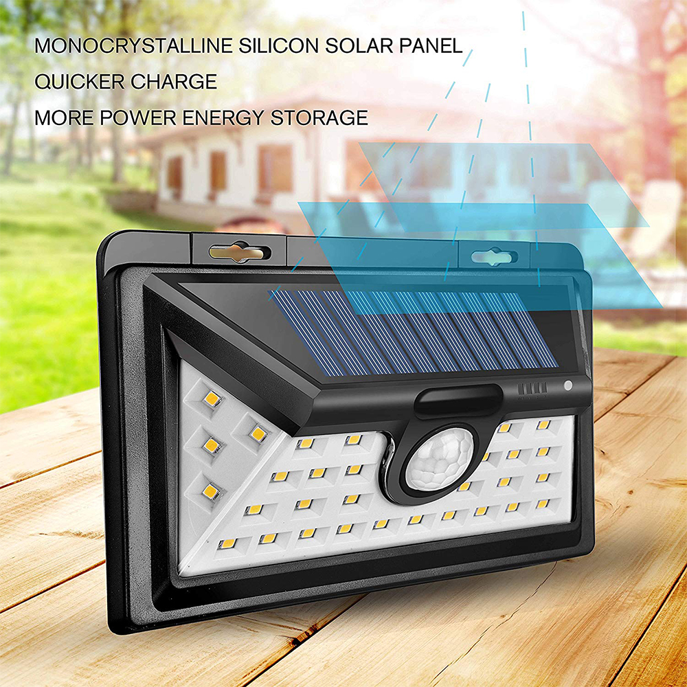 Super bright 34 LED outdoor garden solar light for IP 65 waterproof