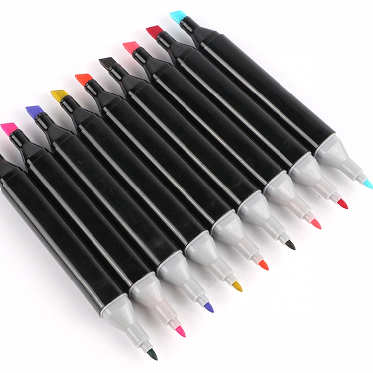 HOT Selling Fashion Multi-color Fluorescent Pen Drawing and Sketching Double Head Maker Pens