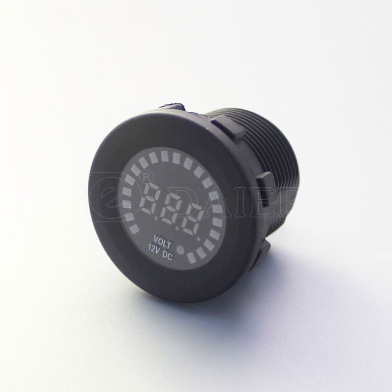 10A 12VDC Voltage Meter Socket Digital Voltmeters Panel For Cars