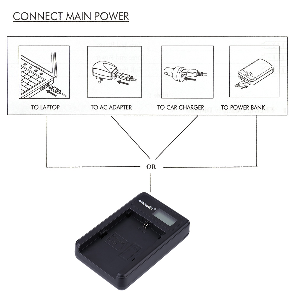 New Li-ion Battery Pack Charger Video/Digital Camera Battery Charger with LED Charging Indicator for Canon LP-E6