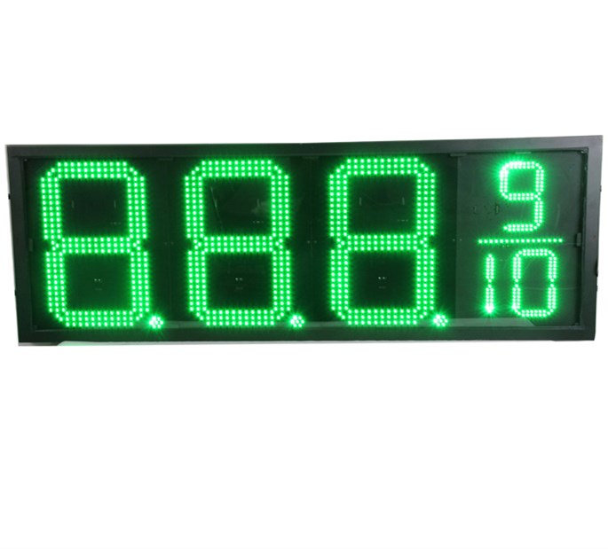 USA Popular  18 Green 7 Segment Outdoor Waterproof  LED Digital Gas Station Price Display Board with RF&WiFi& Remoter Control