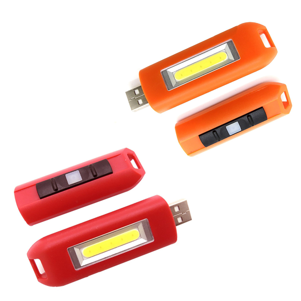 Portable 0.5W COB  USB rechargeable key chain flashlight for Emergency