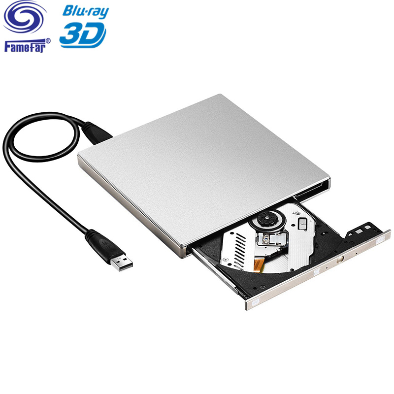 Chinese Factory Hot Sale External USB 2.0 25G 50G BD-R BD-ROM CD/DVD RW blu-ray recorder Burner Writer for Laptop Computer PC