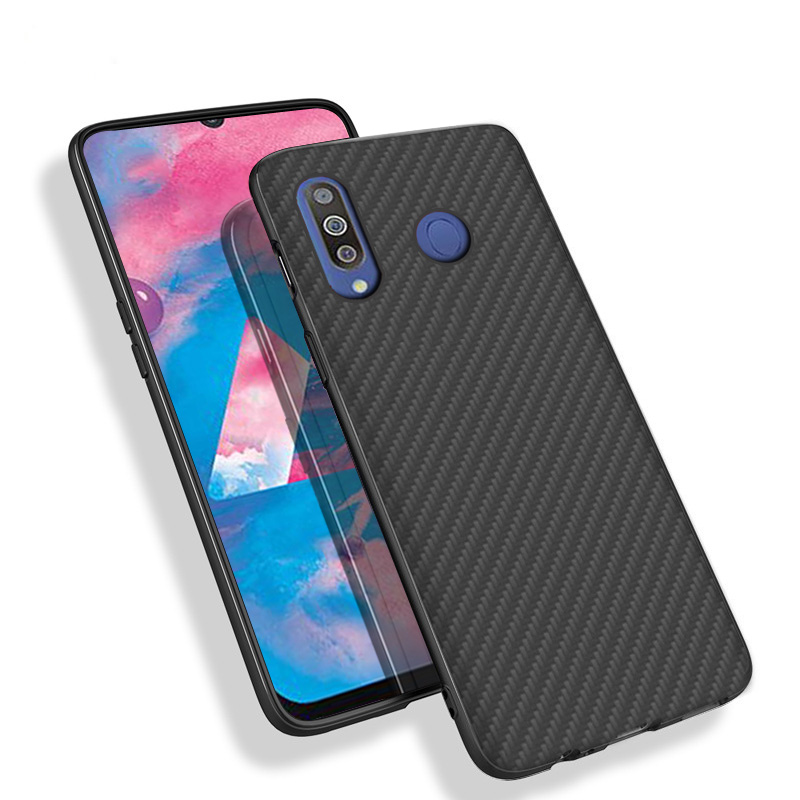 Premium Carbon Fiber  Case Full Sides Protective Shell Back shockproof Cover Design For Samsung galaxy M30