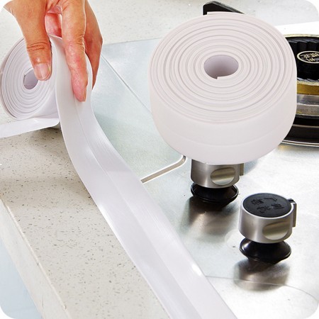 Kitchen Waterproof Sealing Strip Tape Bath Wall Sink Basin Edge Trim 3.2M 3.7cm