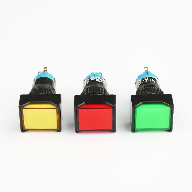 Hot selling 3A 250V 3 pin 5 pin 12mm 24v no nc push button switch