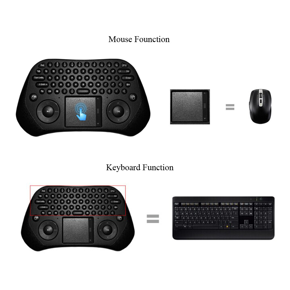 Measy GP800 2.4G Mouse Touchpad Handheld Keyboard Mini Wireless Keyboard Gaming for Windows PC Keyboard Android TV X-BOX PS3