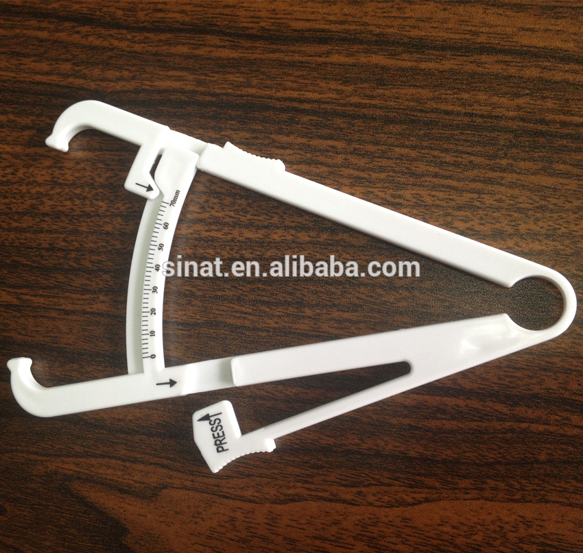 0-70mm plastic white fitness body fat skinfold caliper cheap price