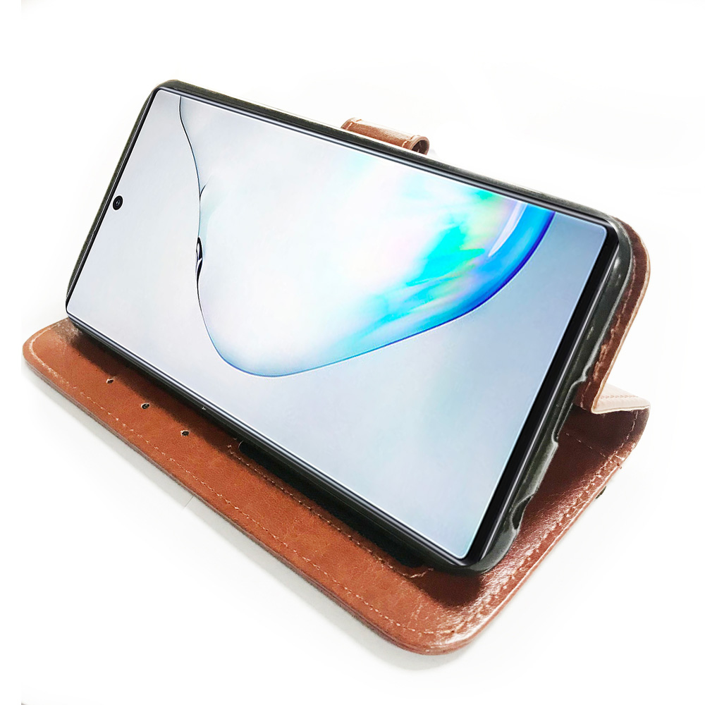 Factory supply wallet leather case For Samsung Galaxy Note 10 Plus 5G stand leather flip cover