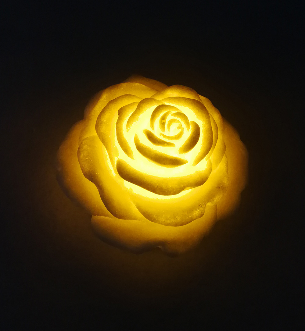 wholesale amazing decoration gypsum LED rose shape night light