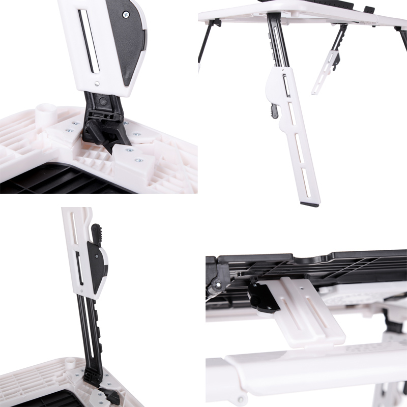 2018 Portable Laptop Stand USB Folding Laptop Table Bed Laptop Table PC Suporte Notebook Stand with 2 Cooling Fans +Mouse Pad