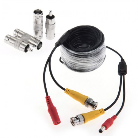10M 33FT CCTV Camera DVR Power Security Video Surveillance BNC RCA Cable