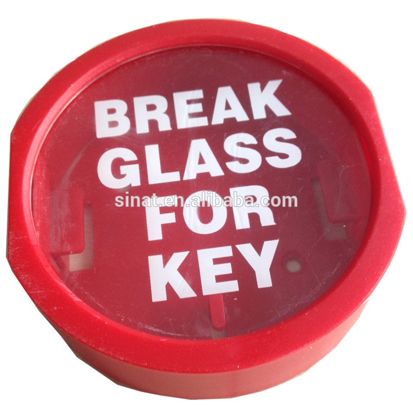 Emergency Key Box in Red Break Glass to get keys