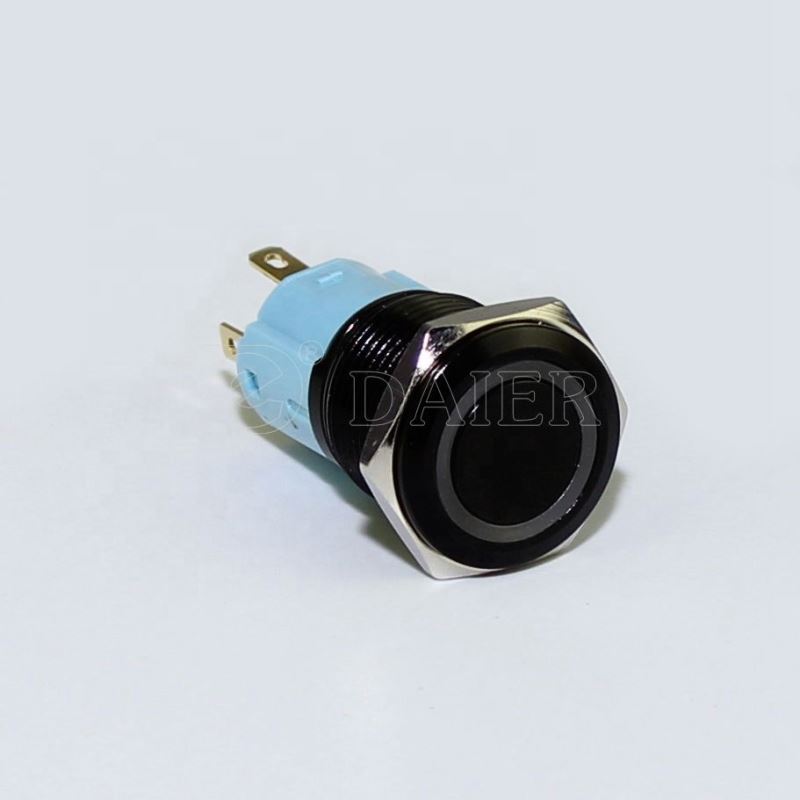 16mm SPST 1 Light Waterproof Electrical ON OFF Push Button Switch