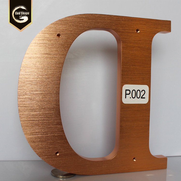 Custom led signs letter  flat cut aluminium powder coated metal 3d led letters