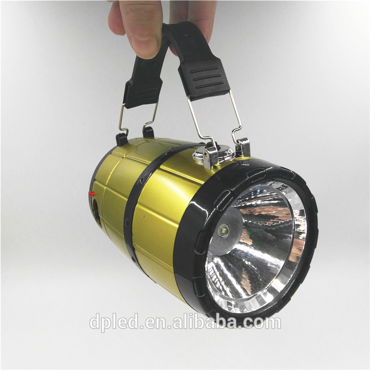 Barrel shape solar rechargeable camping lantern light 518