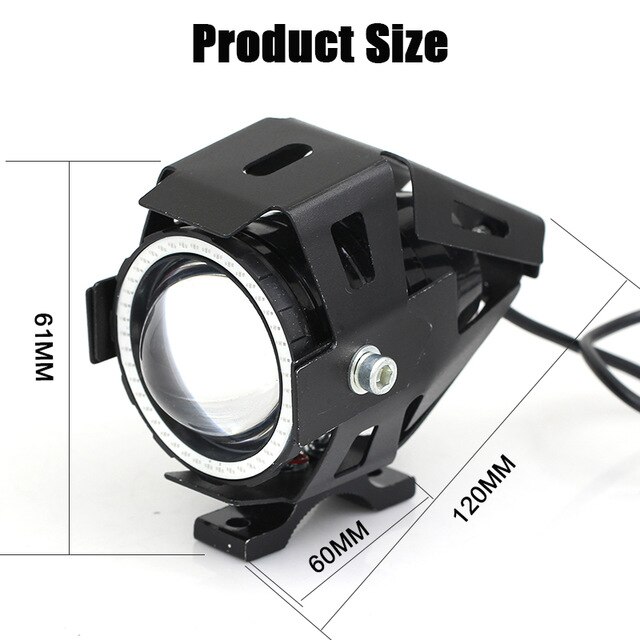 High lumen   Factory hot sell u7 motorcycle head lamp motorcycle spotlight strobe light