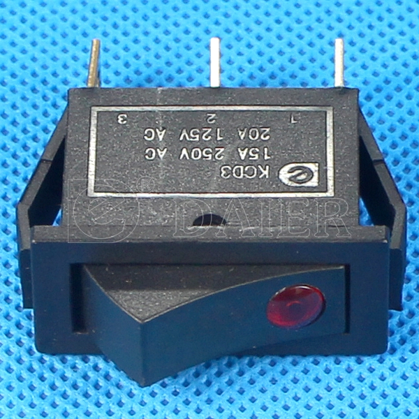 High Quality SPST ON OFF T105 Rocker Switch With Light Indicator Kema Keur Rocker Switch