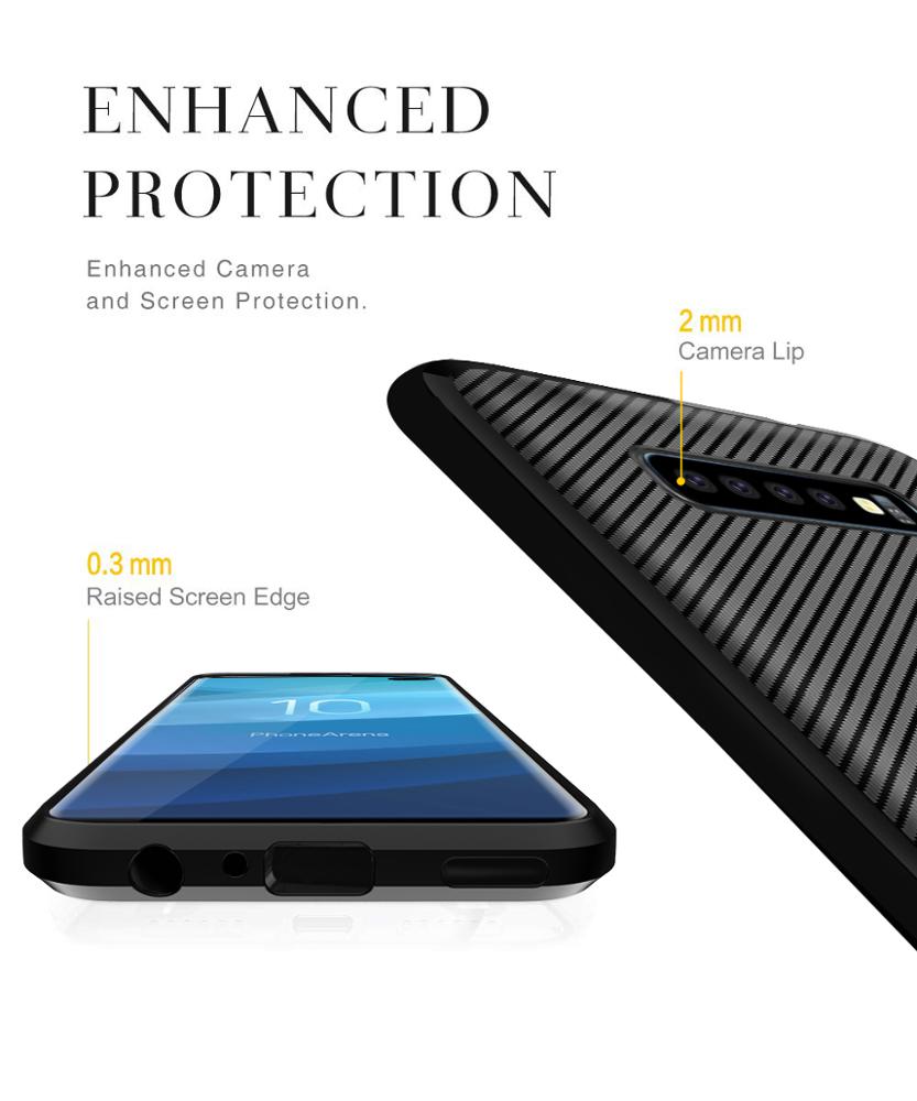 2019 New arrival Silicone carbon fiber phone case for Samsung galaxy S10 Plus back cover
