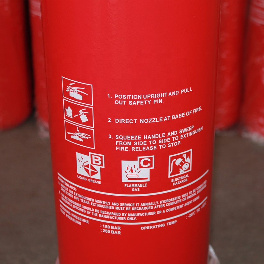 Fire extinguisher carbon dioxide 3kg co2 fire extinguisher size cheap price