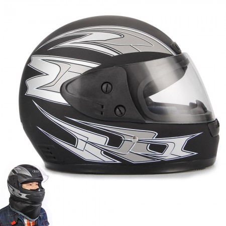 Motorcycle Helmet balck Half Open Face Adjustable Size 55cm-60cm