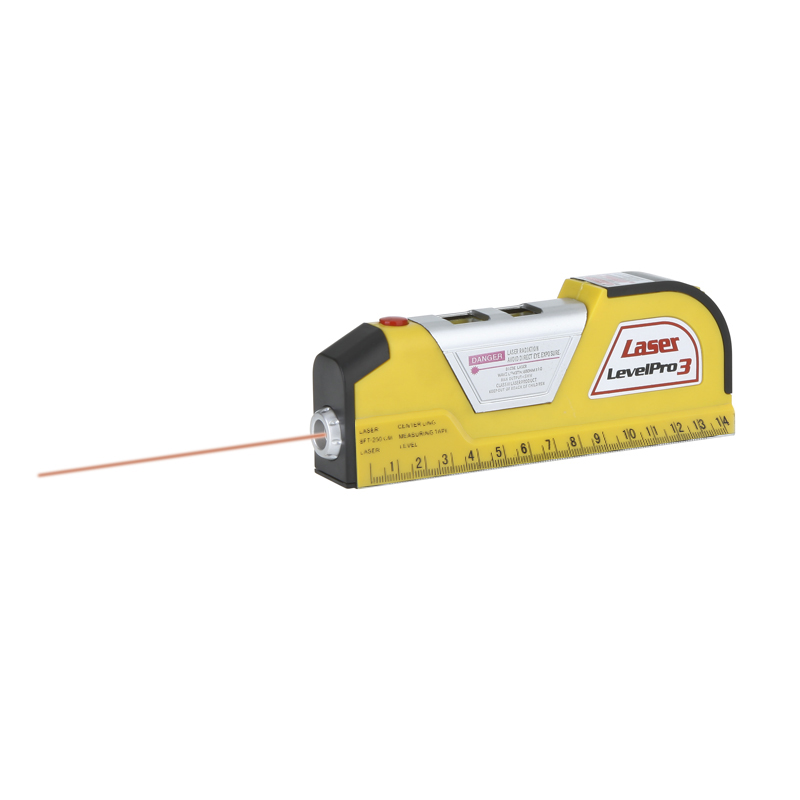 Multipurpose 8FT Laser Level Vertical Horizon Measuring Tape Aligner Bubbles Ruler