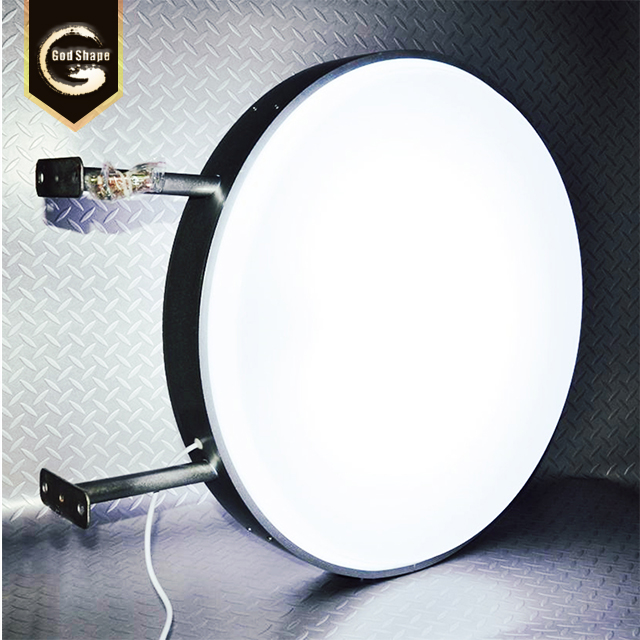 Wall Mounted Street Advertising Double Sided Round Advertising Light Box
