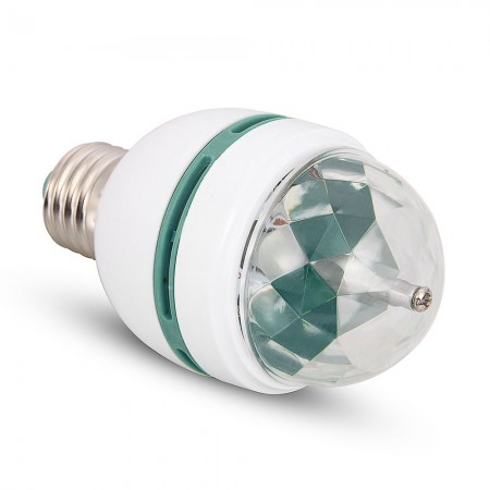 Sound Controlled E27 3W Colorful RGB Light Autorotation LED Spot Bulb Stage lights(AC85-265V)