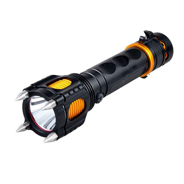 Wholesale T6 LED Attack Head Audible Alarm Tactical Flashlight Self Defense