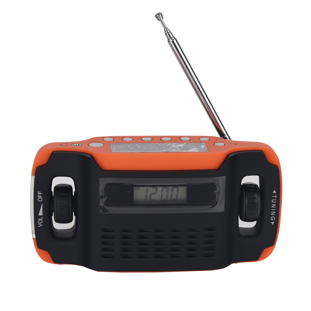 Portable Emergency Survival Digital Display FM/AM Solar Hand Crank Radio Flashlight