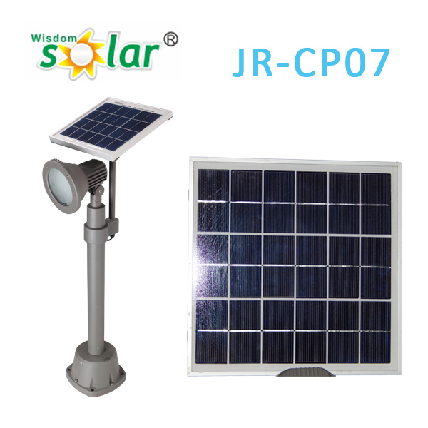 Solar spot light with solar panel Aluminum+Tempered glass 36pcs 6W outside lamps single install light JR-CP07