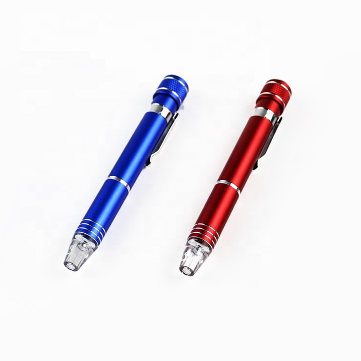 Factory Mini LED Aluminum Pen Torch Flashlight With Screwdriver Tool Light Multi-function Flashlight