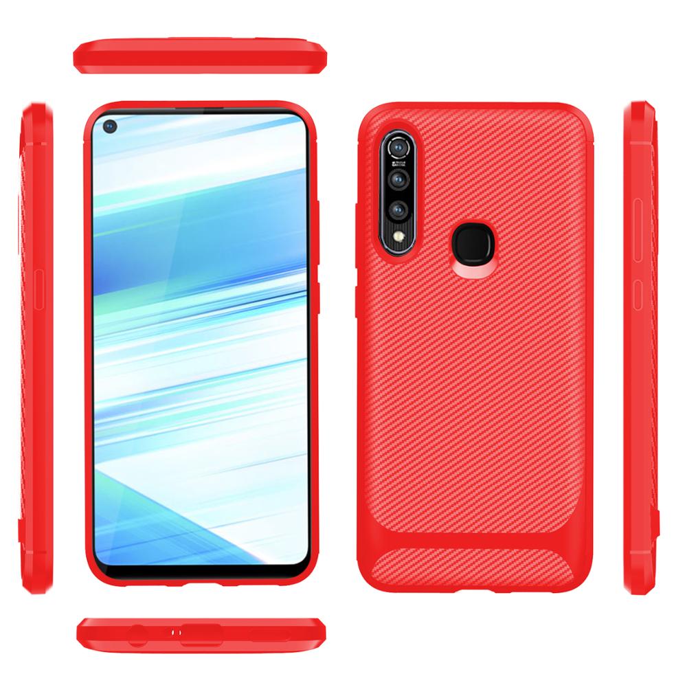 Carbon Fiber Silicon Back Cover For Vivo Z5X Phone Case